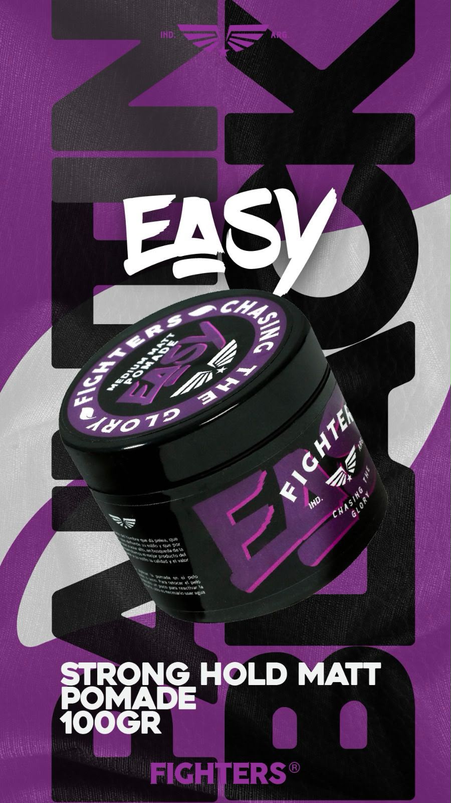 Pomada Fighters Easy 100g — fijación intermedia mate