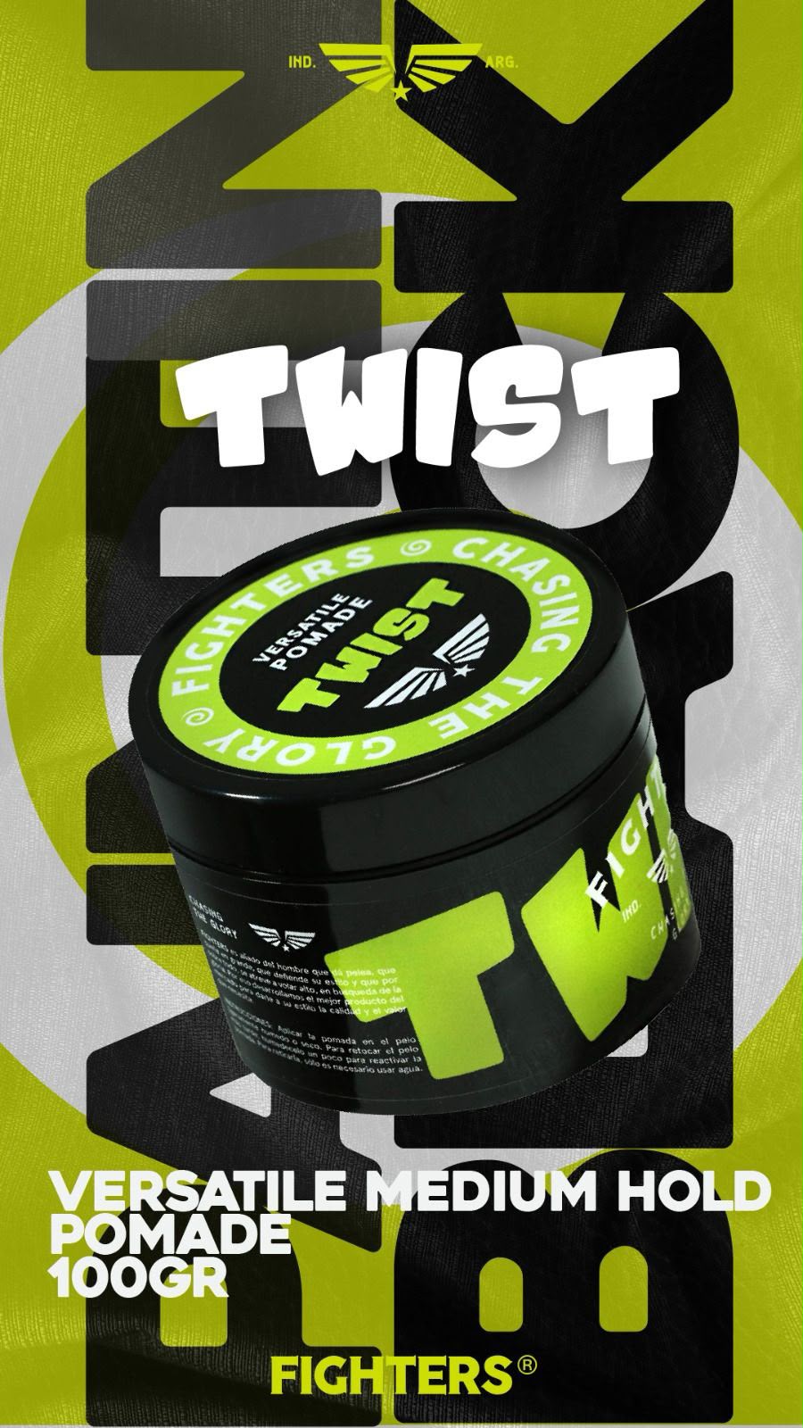 Pomada Fighters Twist 100g — fijación media versátil